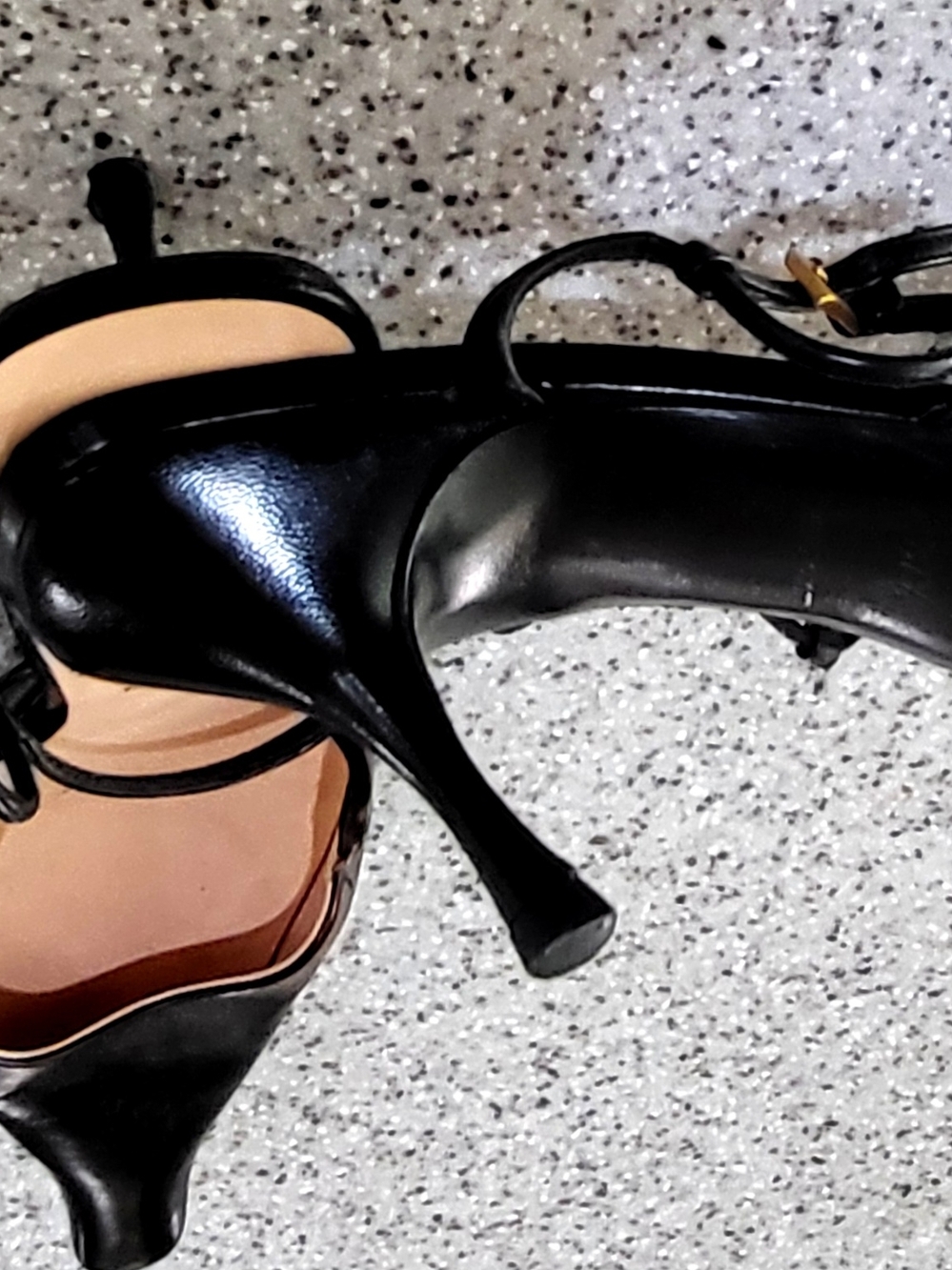 Prada Black Leather Pointed Slingback Heels - Picture 10 of 12